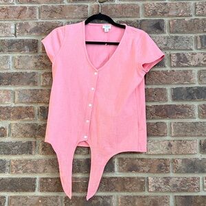 J. Crew Pink Button-Down Top